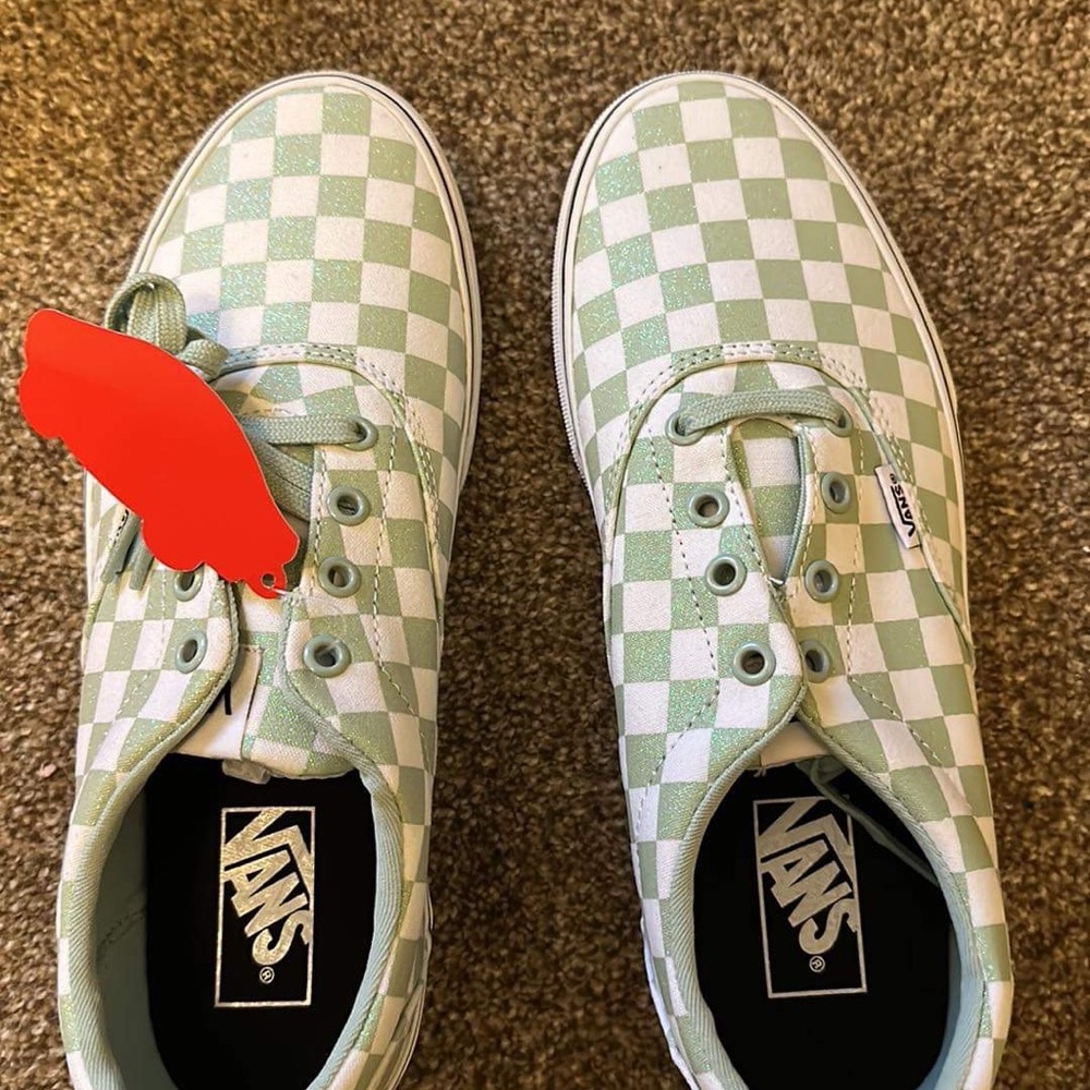 Glitter teal vans brand new with tags
